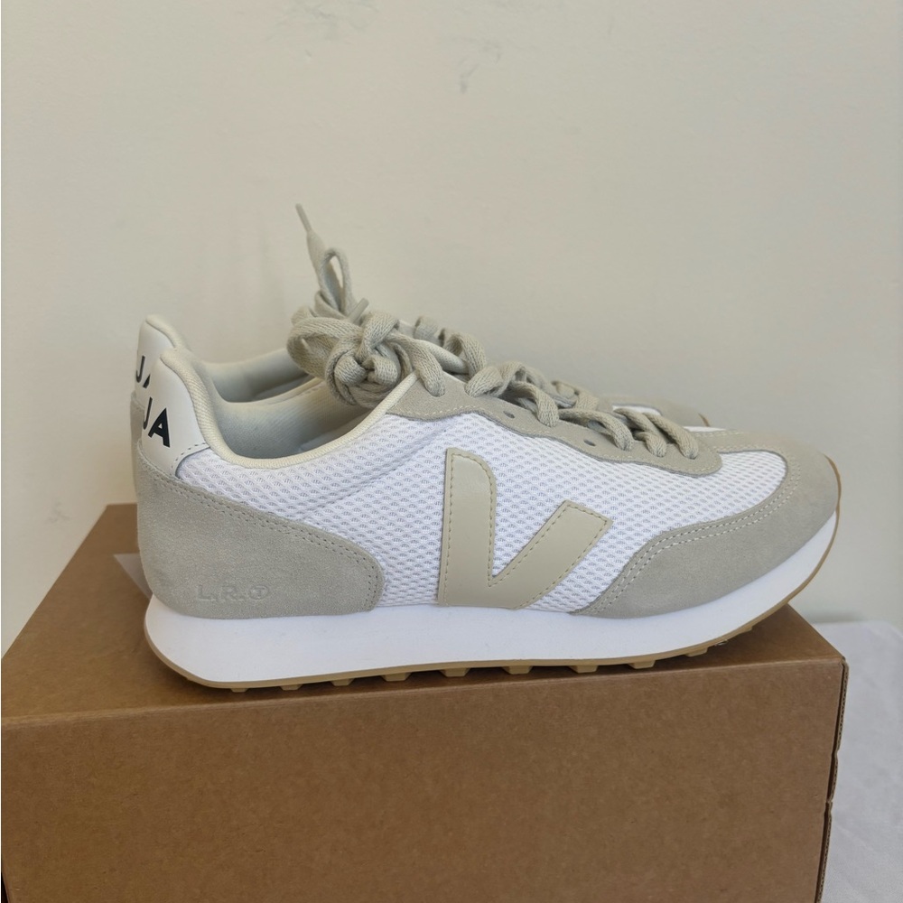 Veja Rio Branco Alveomesh Size 8 Eu 39 White Pierre Natural Womens Sneakers NWB - Picture 10 of 11